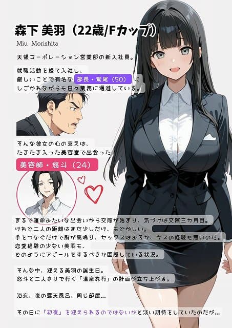 【彼氏との誕生日デートで初夜を迎えるはずが…中年上司との出張相部屋で寝取られた話。】みうみう工房@ は公式FANZAで安心ダウンロード